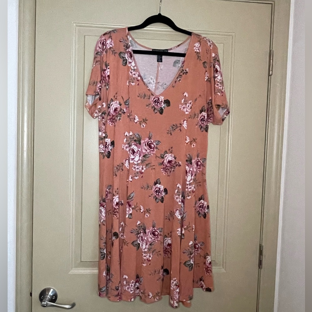 Burnt Orange/Floral Dress